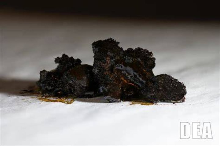Sticky black substance