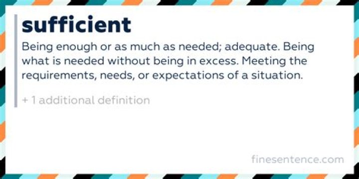 Sufficient