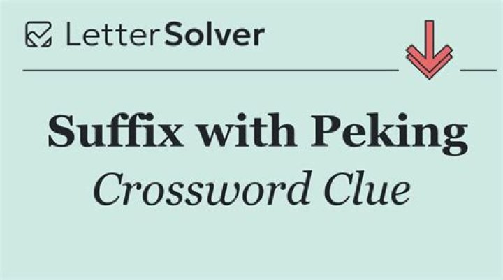 Suffix for Peking