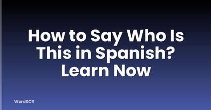 This in Spanish