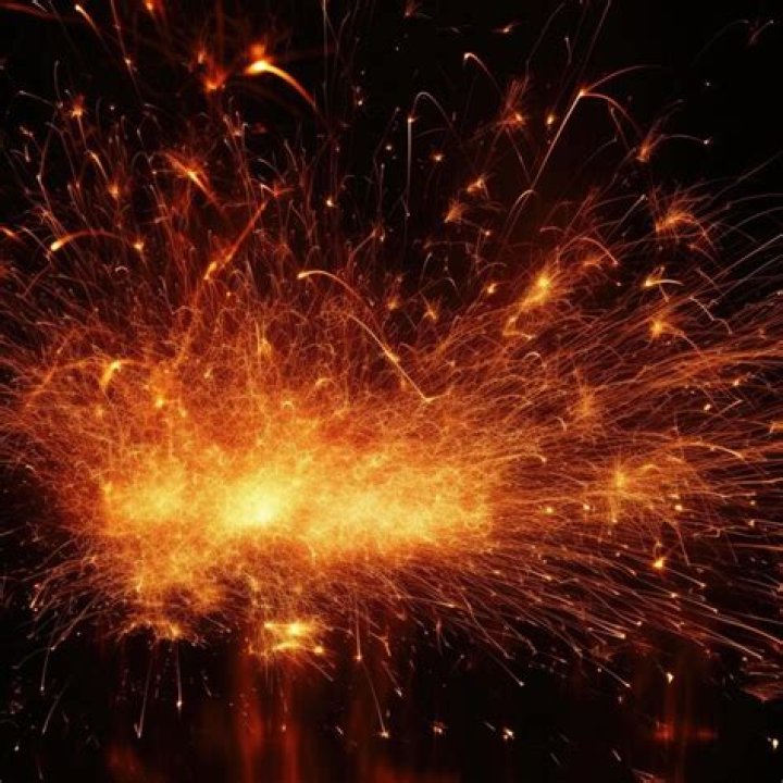 Tiny bit of flame from a firework