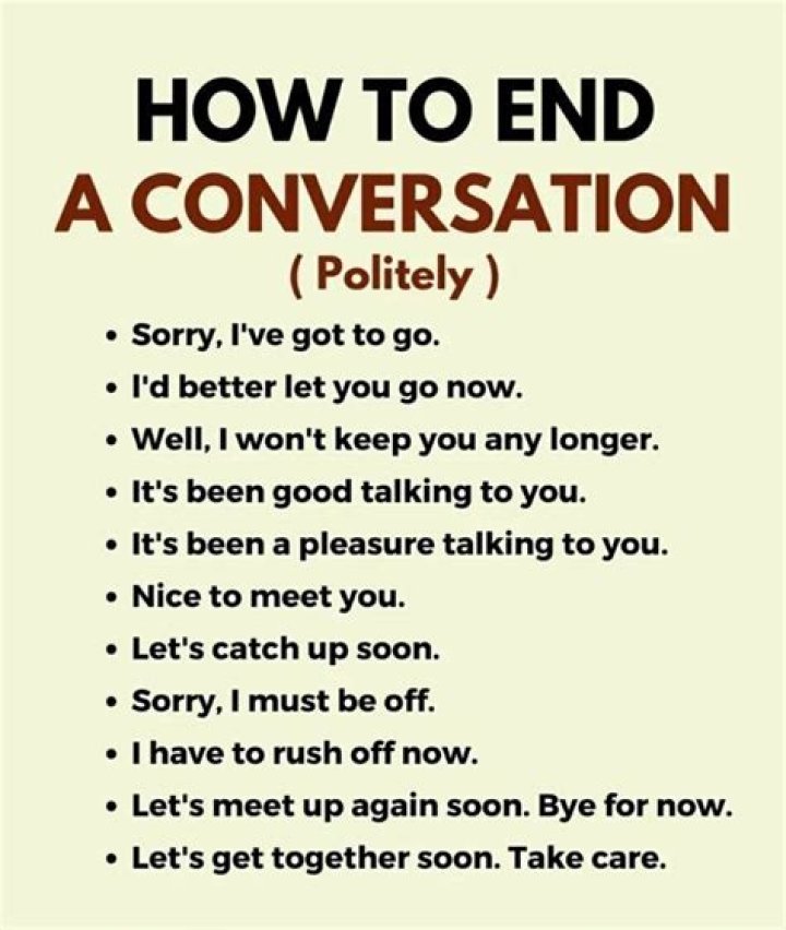 Transition during a conversation