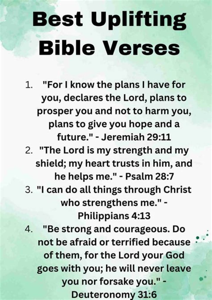 Uplifting verses