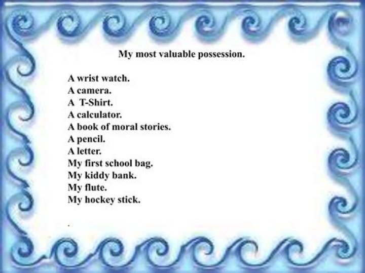 Valuable possession