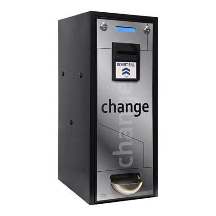 Vending machine opening for coins