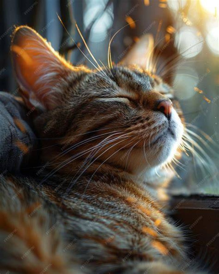 What a contented cat does