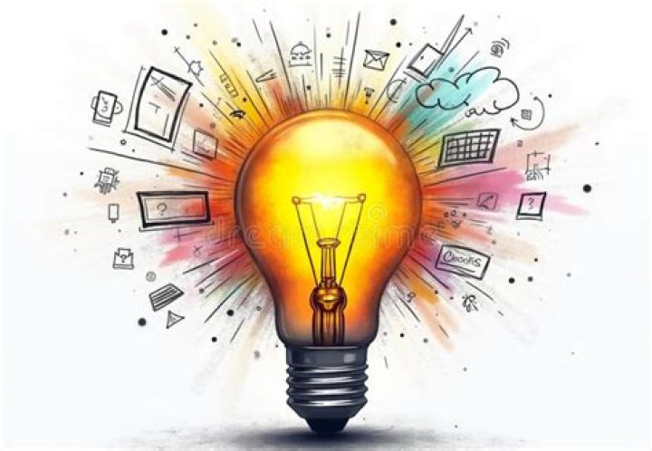 What a light bulb often represents in comic strips