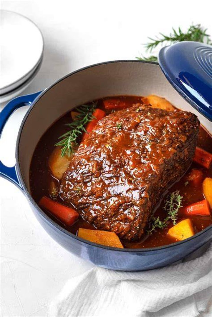 Where a roast is cooked