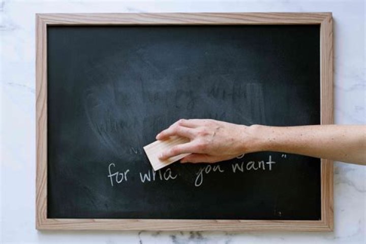 Wipe from a blackboard