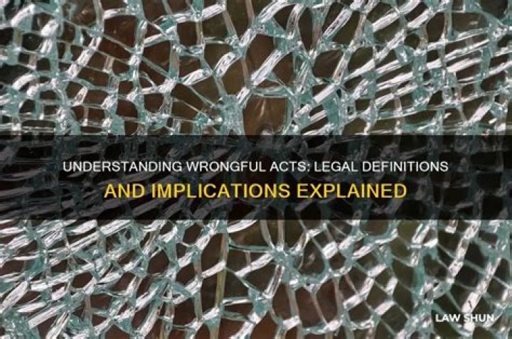 Wrongful act in law